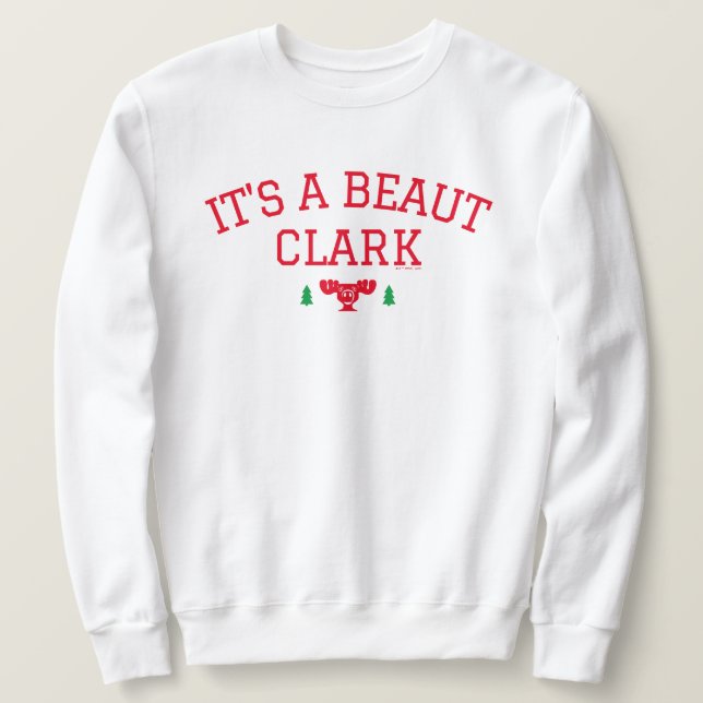 Julavacation | Det är en Beaut Clark Lång Ärmad Tröja (Design framsida)