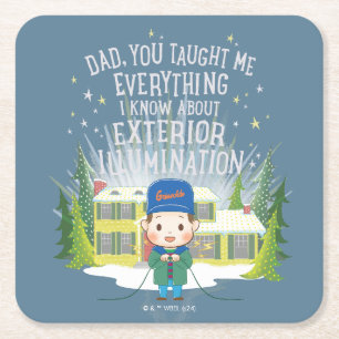 Julavacation Exterior Illumation Underlägg Papper Kvadrat