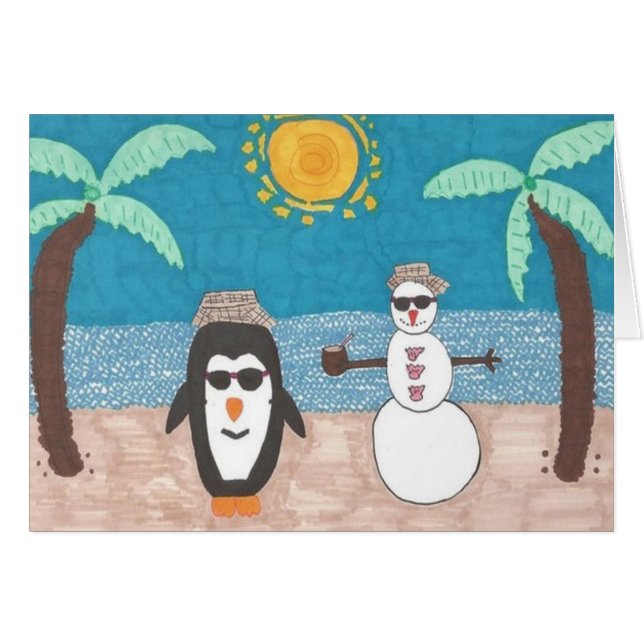 Julavacation Hälsningskort (Framsidan Horizontal)