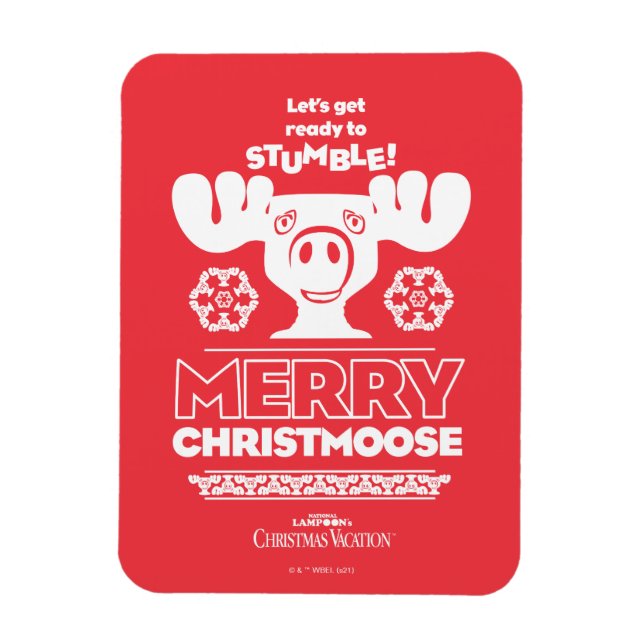 Julavacation | Merry Christmoose Magnet (Vertikal)