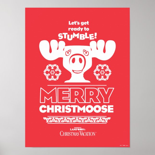 Julavacation | Merry Christmoose Poster (Framsidan)