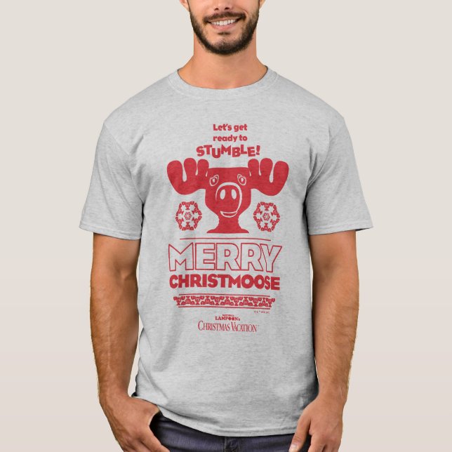 Julavacation | Merry Christmoose T Shirt (Framsida)