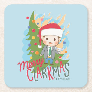 Julavacation Merry Clarkmas Underlägg Papper Kvadrat