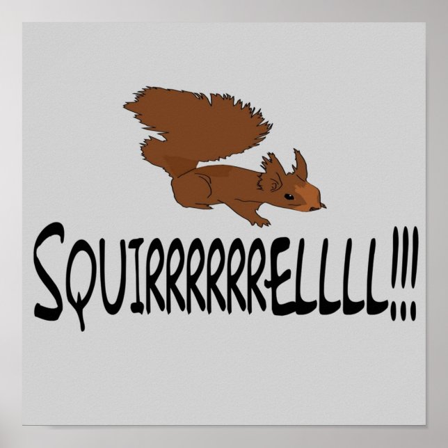 Julavacation Quote Squirrel Poster (Framsidan)