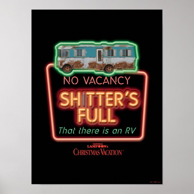 Julavacation | Sh*ters Fullt Neon-signatur Poster (Framsidan)