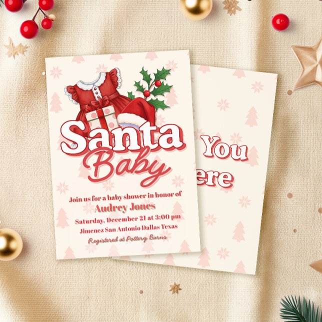 Julbaby Flickor Barnkalas Inbjudan (Skapare uppladdad)
