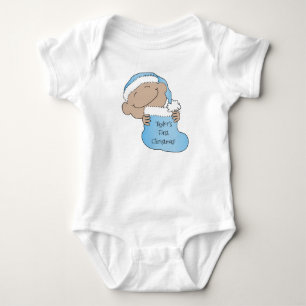 Julbaby i färgen blå mössa t shirt