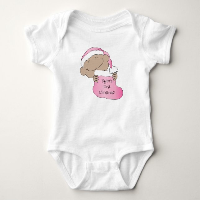 Julbaby Rosa mössa T Shirt (Framsida)