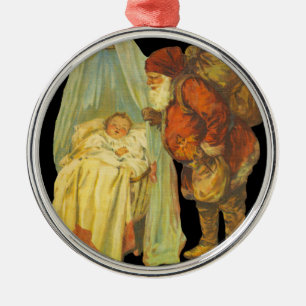 Julbaby Santa Clause Vintage Julgransprydnad Metall