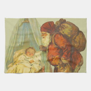 Julbaby Santa Clause Vintage Kökshandduk