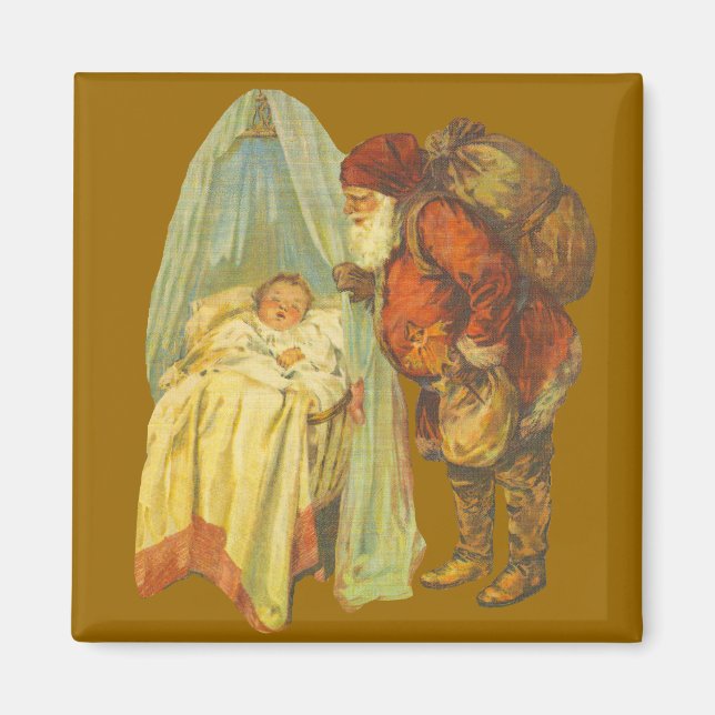 Julbaby Santa Clause Vintage Magnet (Framsidan)