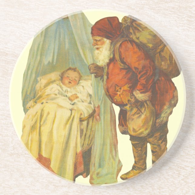 Julbaby Santa Clause Vintage Underlägg (Framsidan)