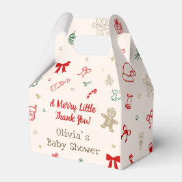 JulBaby Shower Merry Little Tack så mycket Presentaskar