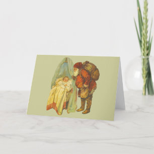 Julbaby Tomte Klaus Vintage Helgkort