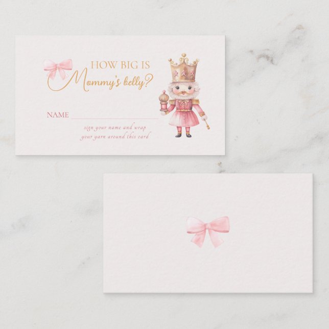 Julbabyskor - Nutcracker - hur stor är Mamman Tilläggskort (Fram/baksida)