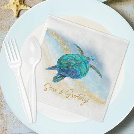 Julbäckenhavssköldpadda och Hälsning Pappersservett
