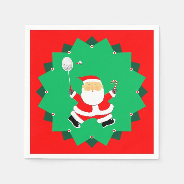 Julbadminton Pappersservett (Framsidan)