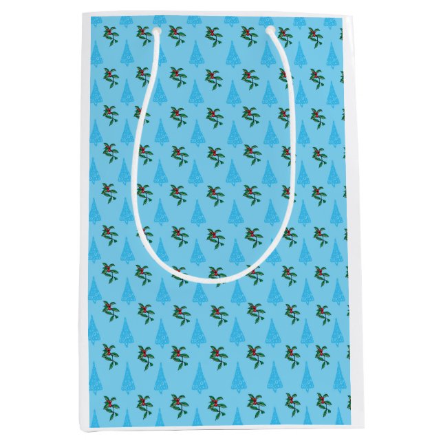 Julbag med Holly och Blue Träd (Framsidan)