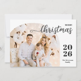 Julbåge 2 foton modern minimalistisk åtgärd julkort