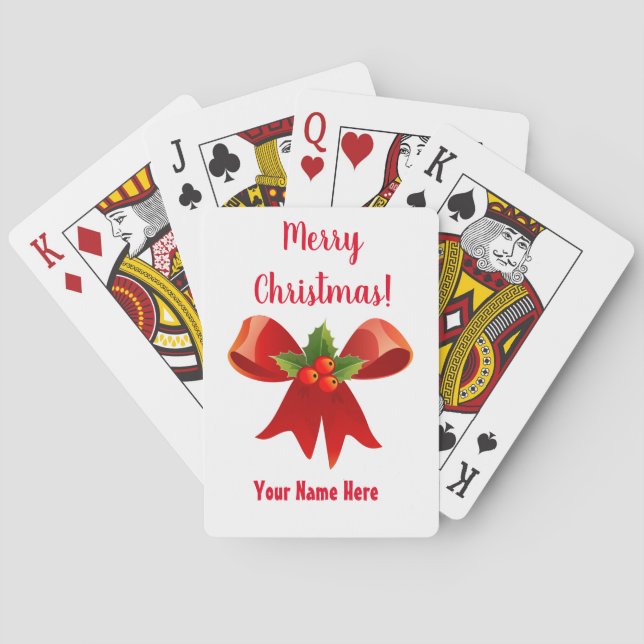 Julbåge Julspelkort   Casinokort (Baksidan)