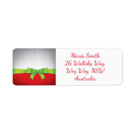 Julbåge Returadress Etikett