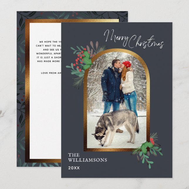 Julbågfoto Botaniskt Julkort (Fram/baksida)