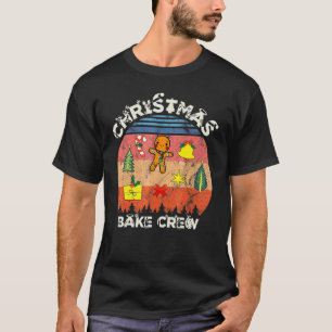 Julbak Crew Pyjamas Familj Gingerbread Tomte T Shirt