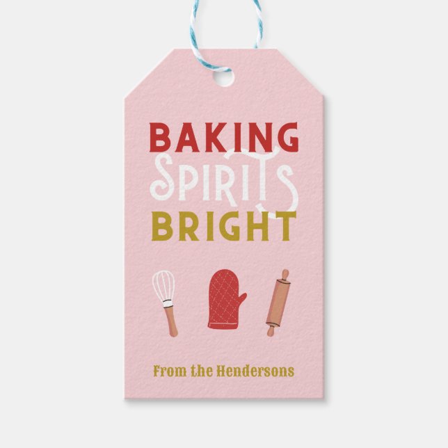 Julbakade varor Baking Spirits Bright Presentetikett (Framsidan)