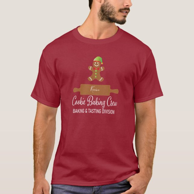 Julbakande Crew Högtid T Shirt (Framsida)