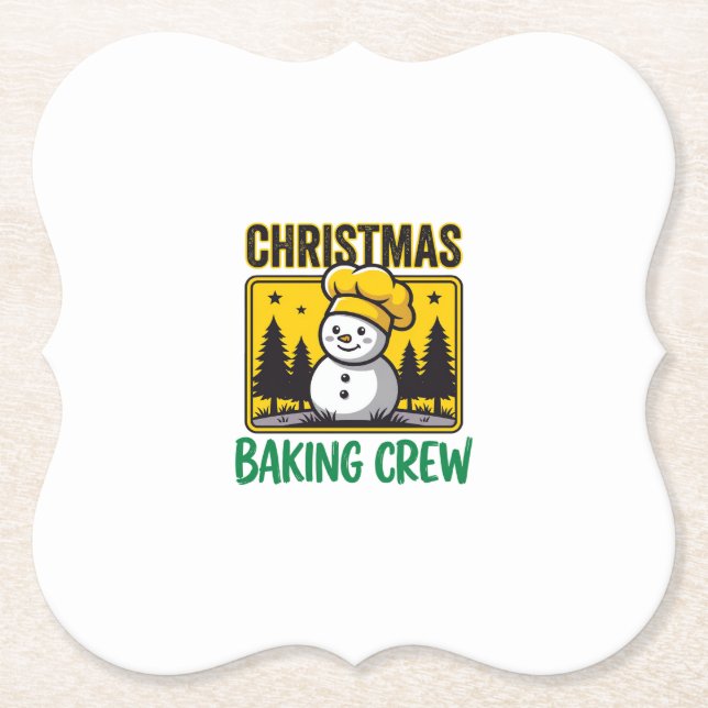 Julbakande Crew Snömannen Holiday Design Underlägg Papper (Framsida)