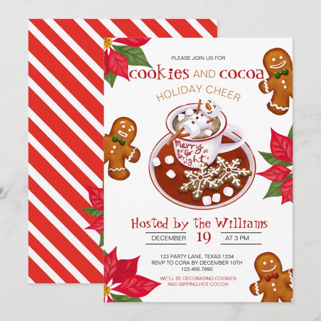 Julbakelsdekorationsfest Inbjudan (Fram/baksida)