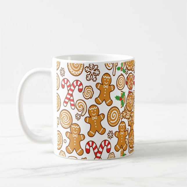 Julbakelse julmönster kaffemugg (Vänster)
