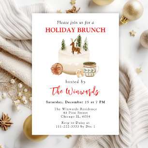 Julbakelse och kakor Holiday Brunch Inbjudningar