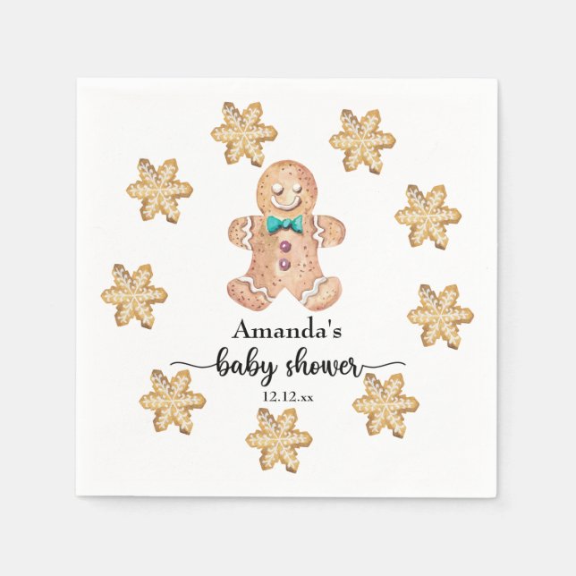 Julbakelser baby shower pappersservett (Framsidan)