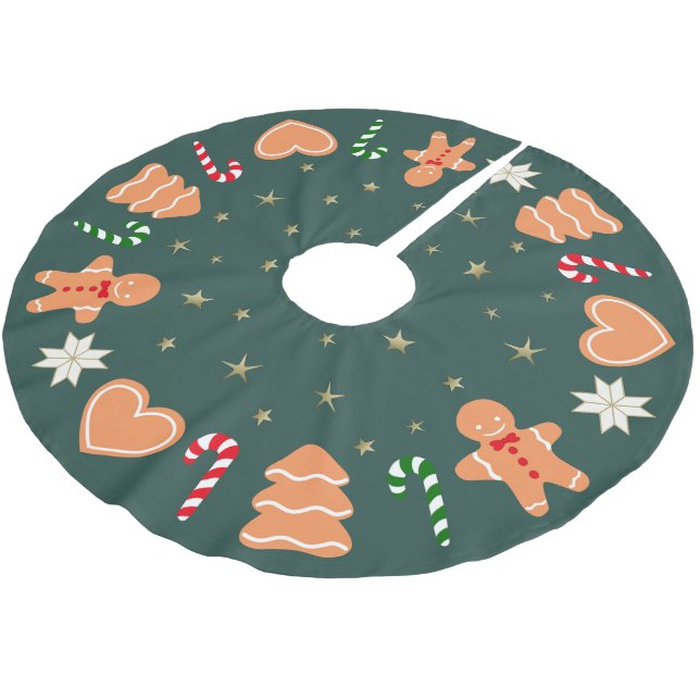 Julbakelser Dark Green Trädskörtel Julgransmatta Borstad Polyester (Vinklad)