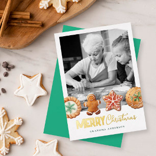 Julbakelser Grön Julbakning Fotokort Julkort