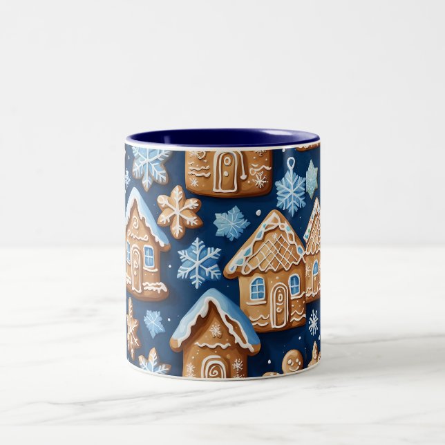 Julbakelser pepparkaksgubbe Vinter semester  Två-Tonad Mugg (Center)