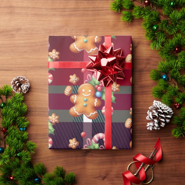 Julbakelser Plaid Högtid Pastell Presentpapper (Julgåva)