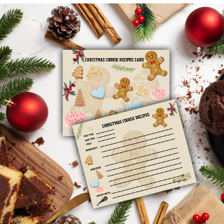 Julbakelsereceptkort | Höjdpunkter i julbaket