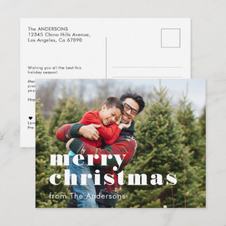 Julbakgrund för familjefoto helg vykort