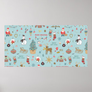 Julbakgrund, sömlös papper patt poster