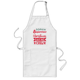 Julbaking Crew Supervisor Personlig Långt Förkläde
