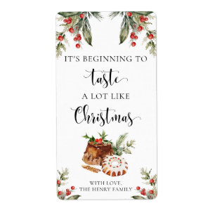 Julbaking Gift Märkre Stickers Fraktsedel