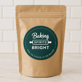 Julbaking Spirits Bright Grönt Kitchen Runt Klistermärke