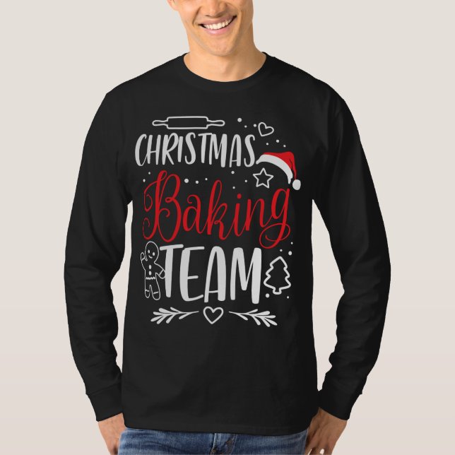 Julbaking Team - Julafton Cookie Crew Gingerbre T Shirt (Framsida)