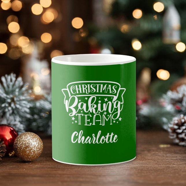 Julbaklaget! Kaffemugg (Custom "Christmas Baking Team!" Mug with your Name.)