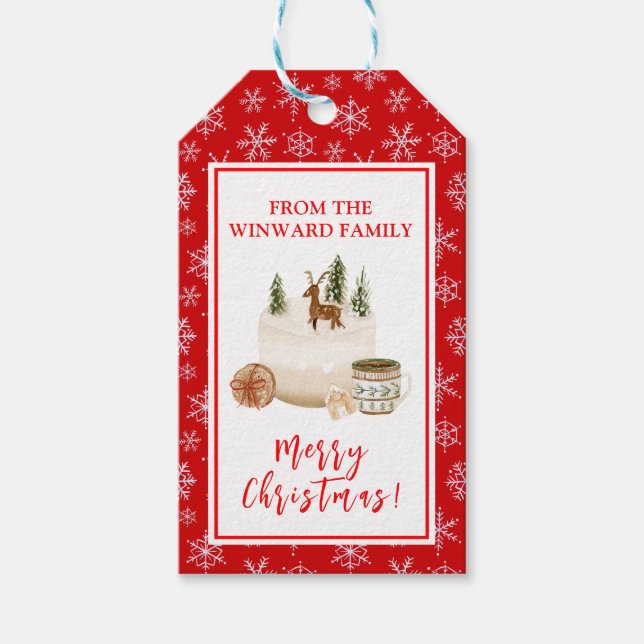 Julbakning Julkaka Presentetikett (Framsidan)