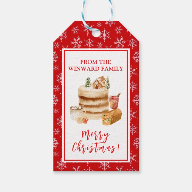 Julbakning Julkaka Presentetikett (Framsidan)