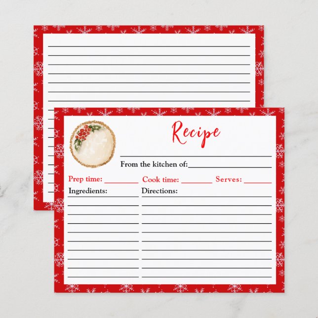 Julbakning Julpaj Recept (Fram/baksida)