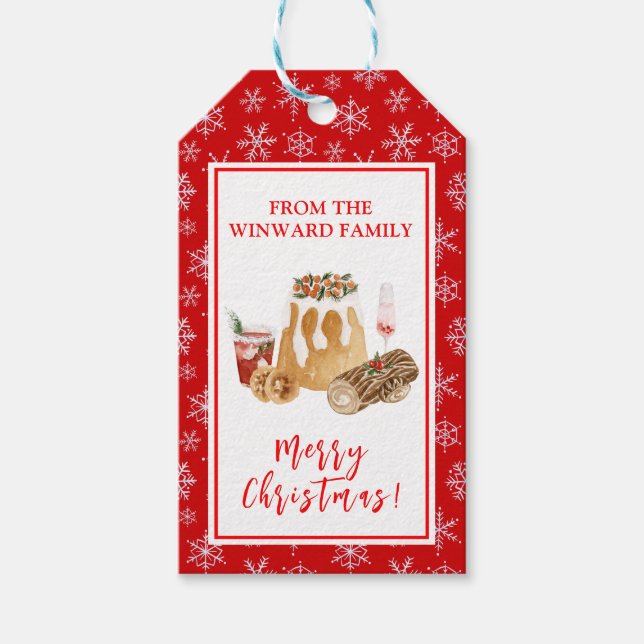 Julbakning Julpudding Presentetikett (Framsidan)